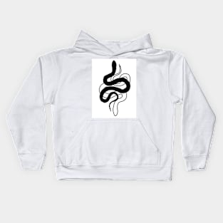 Black and white snake (vertical) Kids Hoodie